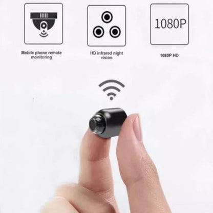 Compact WiFi Security Camera 1080P HD Motion Activated Night Vision Indoor Surveillance for Home Office Bedroom Nanny Cam Wireless Remote