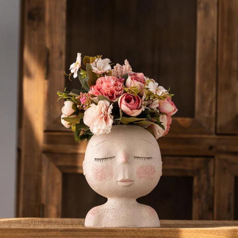 Tranquil Sleep Face Planter Vase