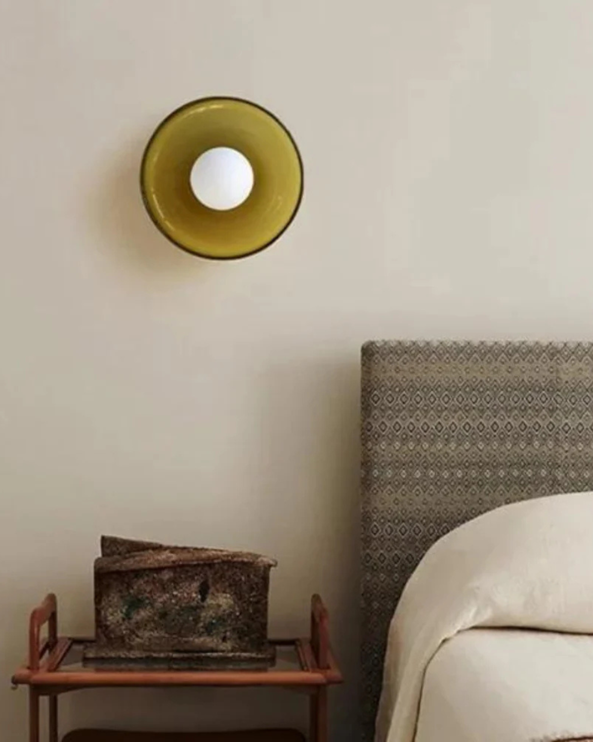 Flush Mount Ceiling Light with Glass Shade and Metal Frame for Living Room, Bedroom, Hallway – Round Overhead Fixture with Warm White Glow