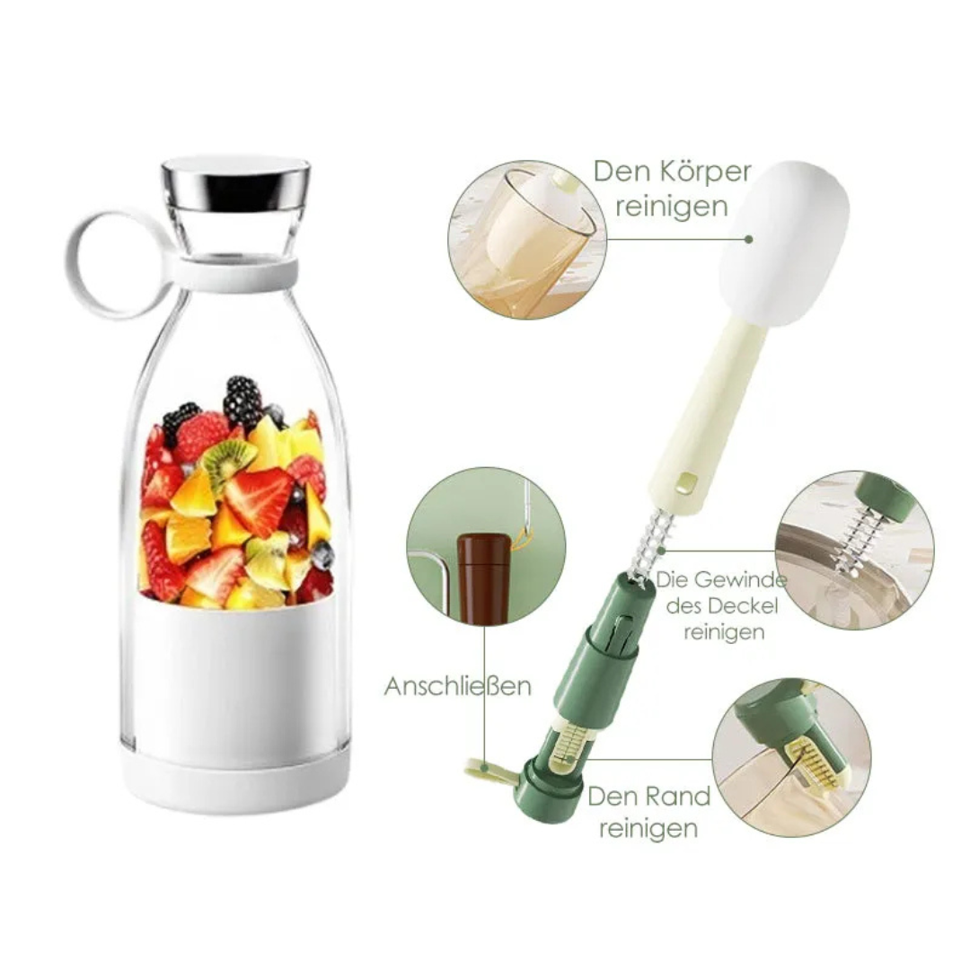 Mixeur personnel rechargeable par USB, bouteille de 500 ml pour smoothies, jus et shakes protéinés, idéal pour les déplacements, le sport, la maison, le bureau et l'entraînement