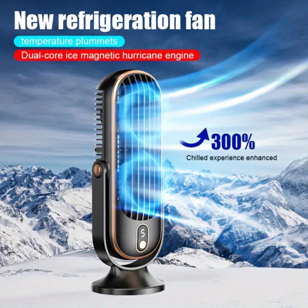 Ultra-Quiet USB Desk Fan with Rechargeable Battery | Compact Design for Effortless Cooling