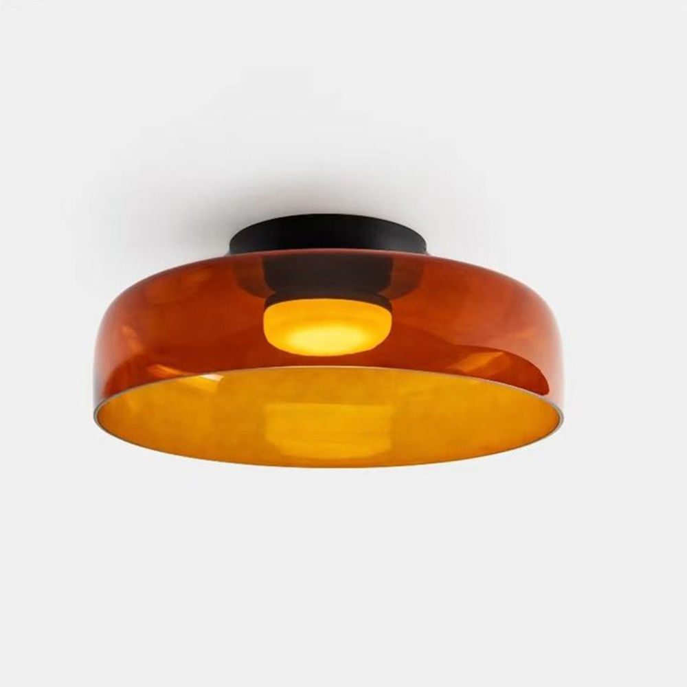 Layered Glass Ceiling Light Modern Multi-Tier Flush Mount Fixture with LED Hardwired for Kitchen Dining Room Bedroom Living Room