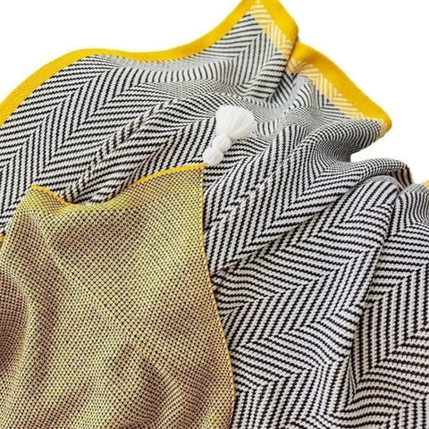 Glenwood Chevron Blanket - Ultra-Soft Acrylic, Lightweight Design