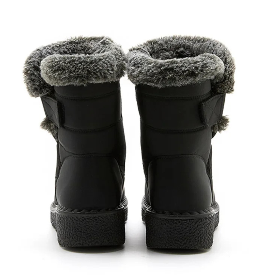 Bottes de neige isolées pour femmes, imperméables avec doublure en peluche et semelle antidérapante pour la marche en hiver, les trajets quotidiens et le temps froid
