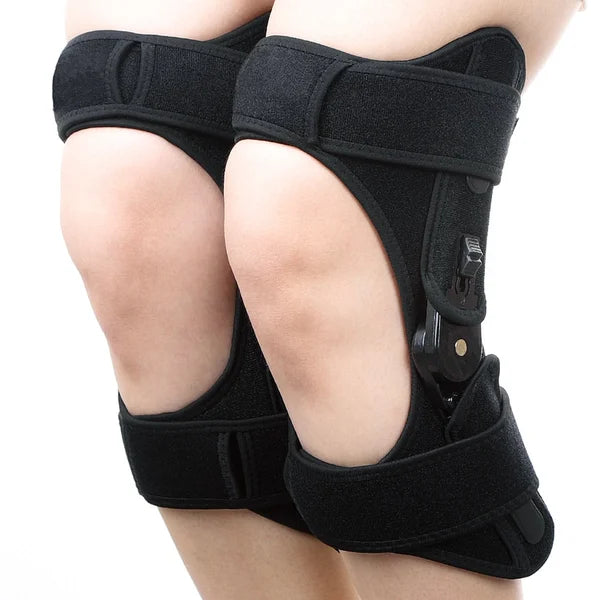 Spring-Loaded Knee Support Brace for Pain Relief & Stability - Adjustable Compression Sleeve for Walking, Sports & Work - Breathable Joint S