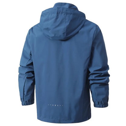 Veste de pluie légère zippée à capuche – Coupe-vent respirant pour homme