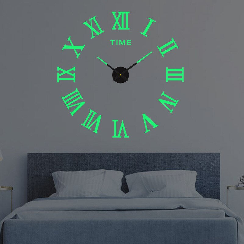 Horloge décorative surdimensionnée avec chiffres en relief pour entrée, cuisine, chambre, ronde de 40 cm, mécanisme à quartz silencieux, fonctionne à piles