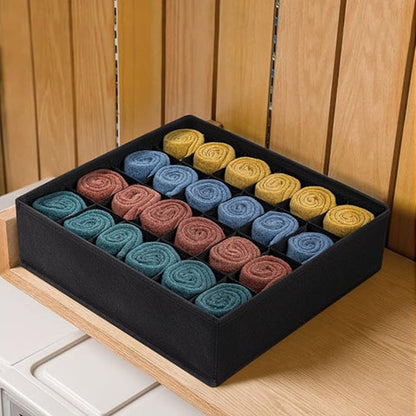 Boîte de rangement pour dossiers - Tissu respirant, 24 compartiments