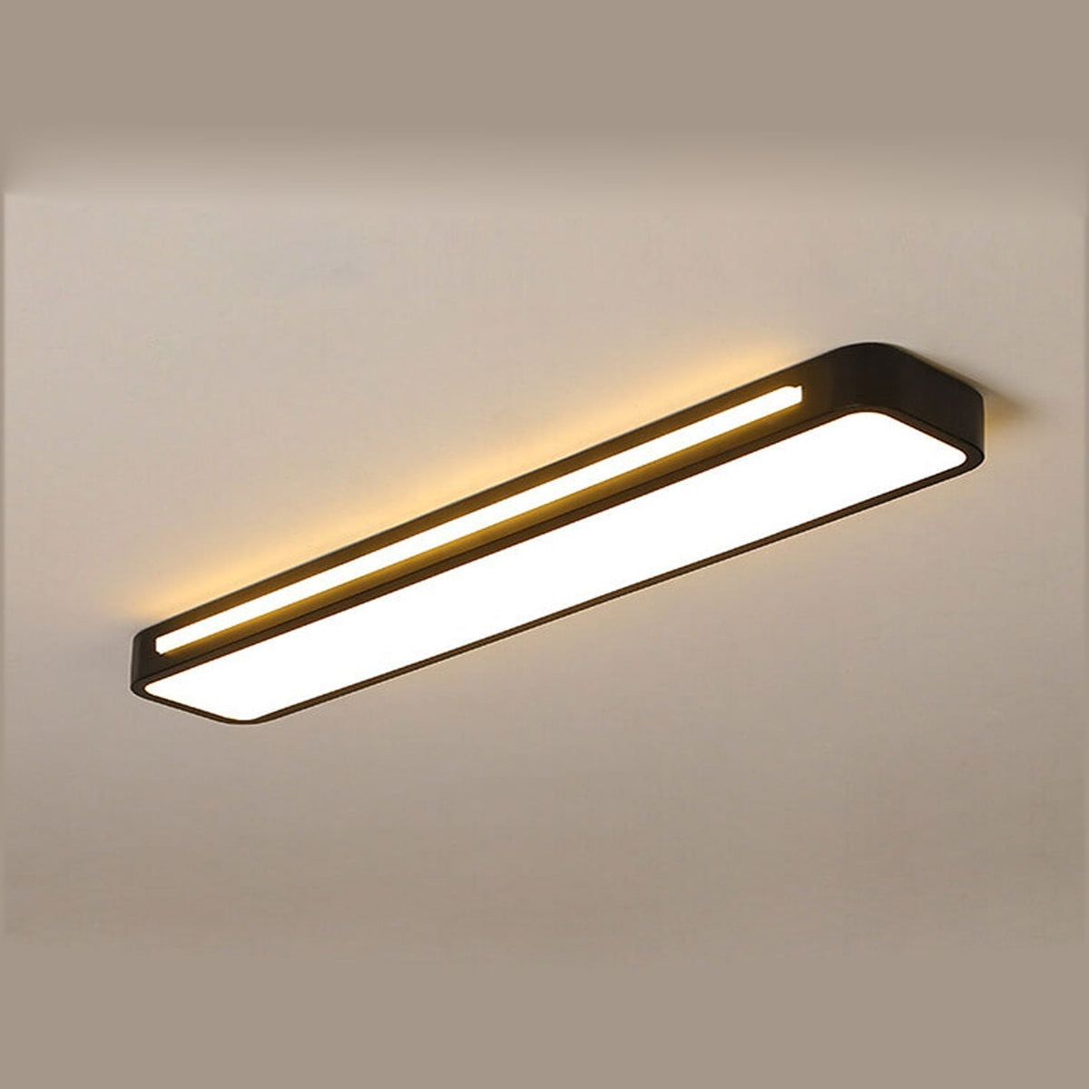 Sleek Rectangular LED Ceiling Light Fixture — Modern Acrylic Flush Mount for Bedroom, Hallway & Living Room