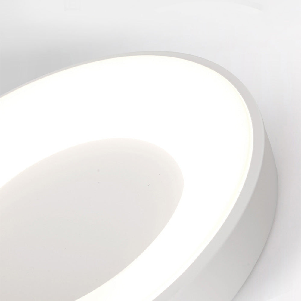 Plafonnier LED rond pour chambre et couloir – Disque ultra-plat en fer et acrylique – Options à intensité variable pour salon et entrée