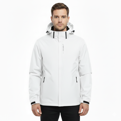 Veste de pluie légère zippée à capuche – Coupe-vent respirant pour homme