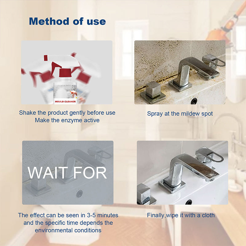 Foaming Mold & Mildew Remover Spray for Bathroom Tile Grout Shower Kitchen No Scrub Stain Eliminator