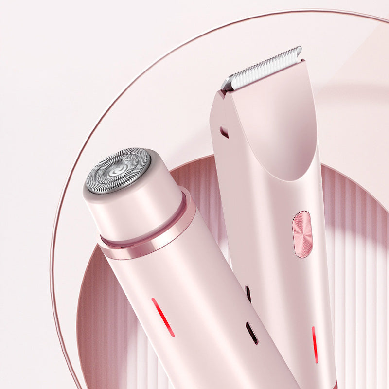 Rechargeable Dual-Head Precision Trimmer for Face, Underarms & Bikini Line – Waterproof IPX7, USB-C Fast Charging, Gentle on Sensitive Skin