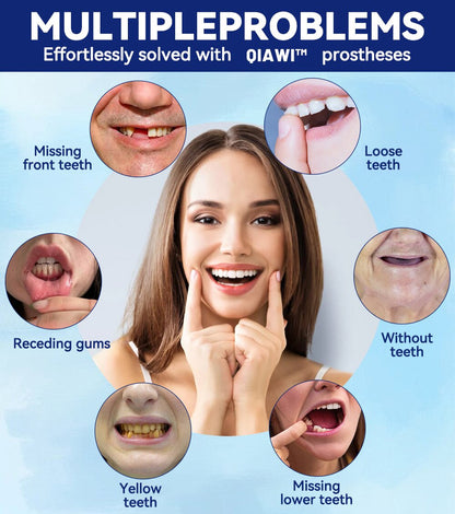 Removable Cosmetic Teeth Veneers for Adults – Instant Smile Enhancer with Silicone Liner, Reusable Snap-On Dental Cover for Natural Look