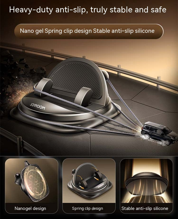 Support de téléphone pour tableau de bord, support de téléphone en silicone pour voiture, support antidérapant avec rotation à 360°, accessoires de voiture