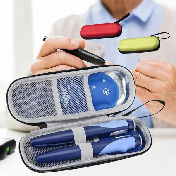 Portable Medication Cooler Travel Case with Reusable Ice Packs for Temperature-Sensitive Supplies