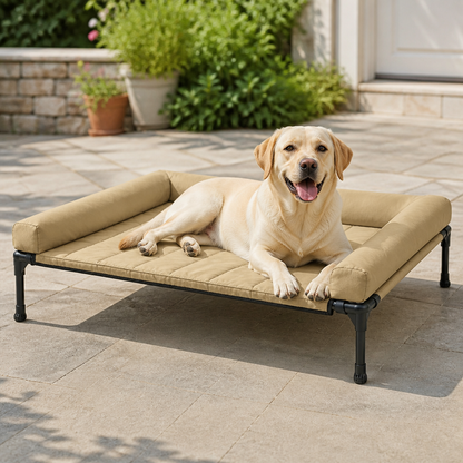 Ortekor Elevated Cooling Mesh Dog Bed (Removable Pillow-Top)