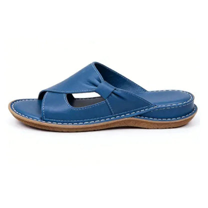 Women's Arch Support Sandals Genuine Leather Cushioned Footbed Slip-Resistant Summer Footwear for Walking Casual Everyday Wear