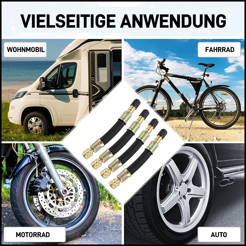 Universal Tire Valve Extensions | Flexible Design for Easy Access | Essential Tool for Efficient Inflation