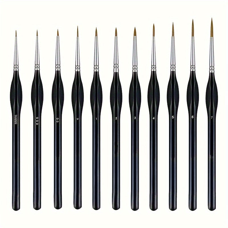Fine Detail Brush for Painting – Precision Art Brush for Acrylic Oil Watercolor Canvas Work Model Building Miniatures