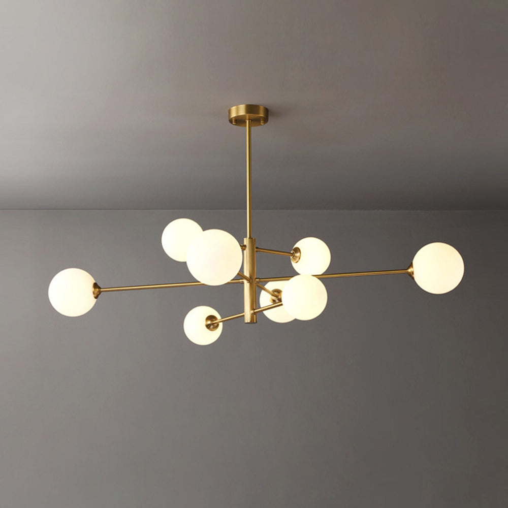Multi-Globe Hanging Fixture with Adjustable Height for Dining Room & Living Room – Metal Frame with Glass Orbs – G9 LED Bulbs Included – 24