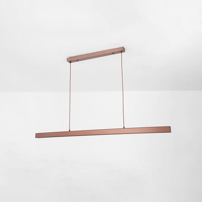 Linear LED Ceiling Light 59 in Metal Acrylic Fixture for Kitchen Island & Dining Room Adjustable Hanging Lamp Modern Black Brown