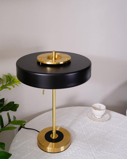 Adjustable Desk Light with Counterweight 10W LED Brass Finish Midcentury Modern Pull Chain Switch for Nightstand Office Home