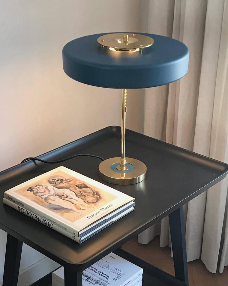 Adjustable Desk Light with Counterweight 10W LED Brass Finish Midcentury Modern Pull Chain Switch for Nightstand Office Home