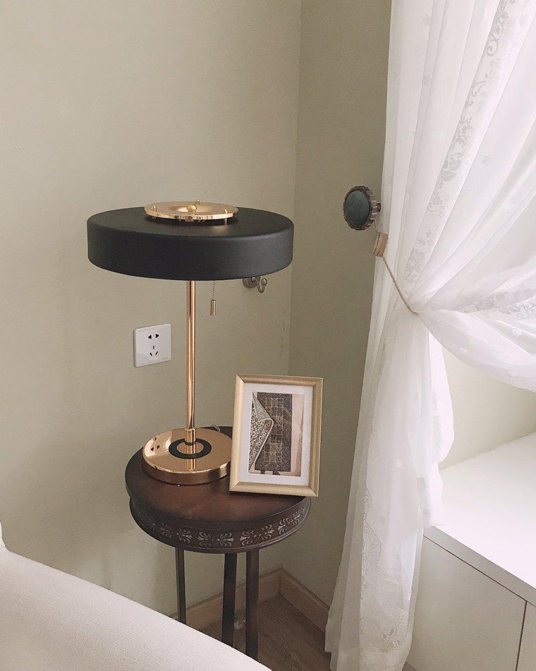 Adjustable Desk Light with Counterweight 10W LED Brass Finish Midcentury Modern Pull Chain Switch for Nightstand Office Home