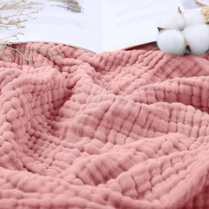 Lightweight Cotton Gauze Throw Blanket – Breathable Summer Layer for Bed, Couch & Chair – Natural Organic Fabric – Soft All-Season Cover