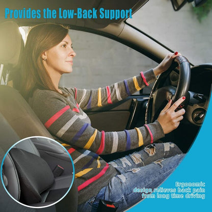 Ortekor ComfortLift | Coussin de siège auto en mousse à mémoire de forme pour un soutien lombaire et un confort accru