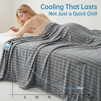 Confort Fraîcheur | Couverture rafraîchissante pour personnes ayant chaud avec technologie Arc-Chill | Jeté d'été léger et respirant pour le voyage et l'extérieur