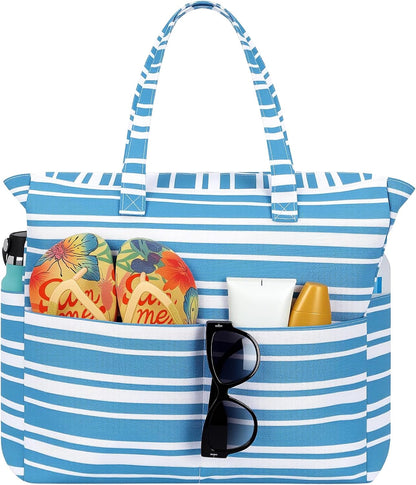 Sac de plage imperméable Ortekor avec fermeture éclair et conception anti-sable | Grande capacité pour les voyages et la salle de sport