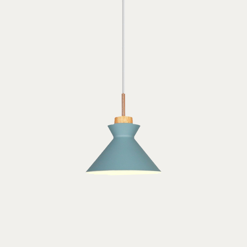 Wooden Hanging Light Fixture 11 inch E27 Socket Modern Nordic Ceiling Lamp for Bedroom Living Room Dining Area Kitchen Island Entryway Hallw