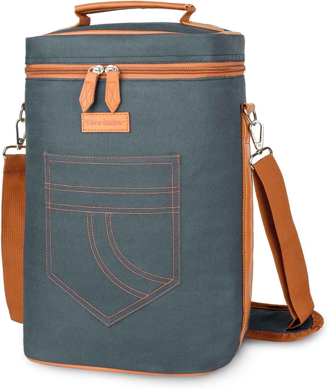 Sac de transport isotherme pour vin avec design rembourré | Glacière étanche pour voyages et fêtes