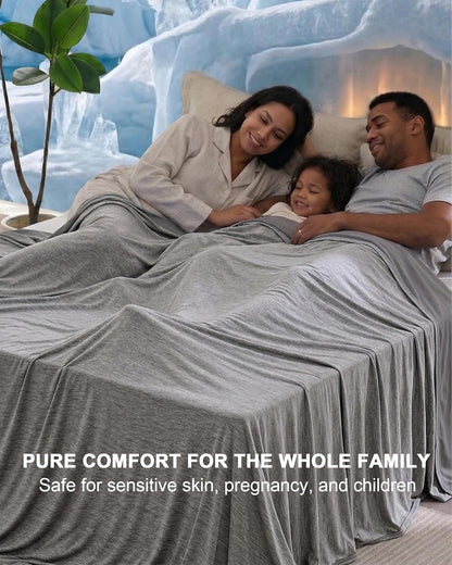 Confort Fraîcheur | Couverture rafraîchissante pour personnes ayant chaud la nuit avec Q-Max > 0,4 | Design léger et respirant pour des nuits réparatrices