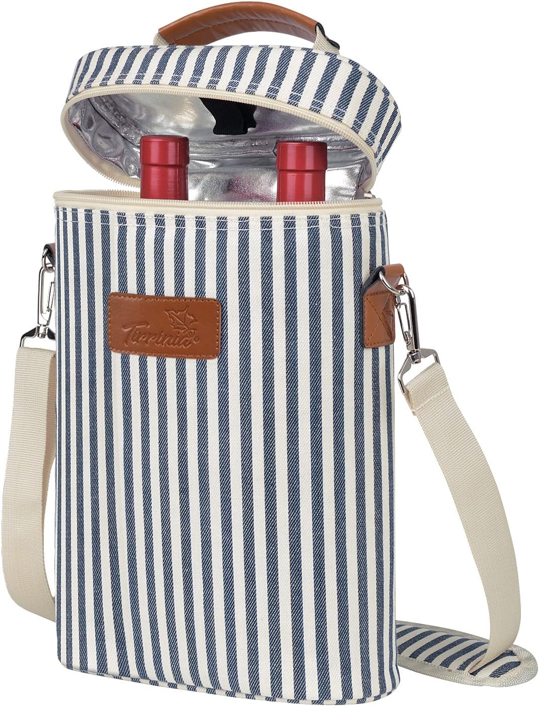 Sac de transport isotherme pour vin avec design rembourré | Glacière étanche pour voyages et fêtes