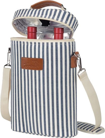 Sac de transport isotherme pour vin avec design rembourré | Glacière étanche pour voyages et fêtes