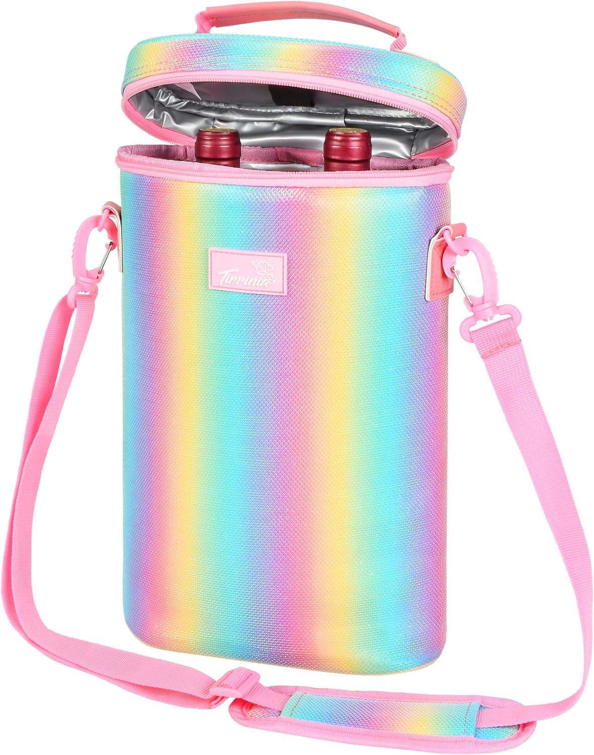 Sac de transport isotherme pour vin avec design rembourré | Glacière étanche pour voyages et fêtes
