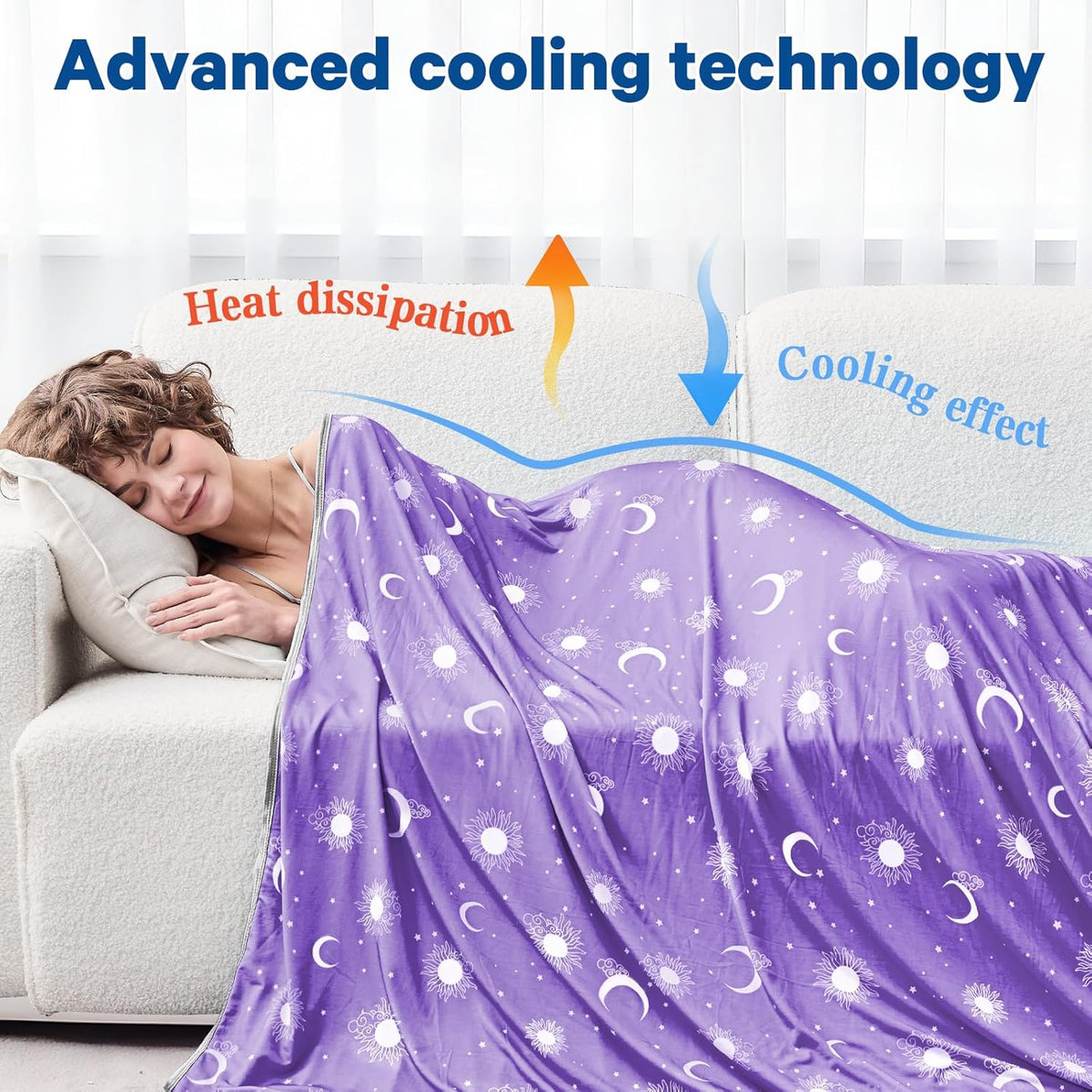 Confort douillet | Couverture rafraîchissante en tissu double face | Couverture d'été légère pour les dormeurs ayant chaud et les voyages