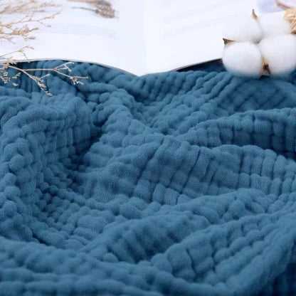 Lightweight Cotton Gauze Throw Blanket – Breathable Summer Layer for Bed, Couch & Chair – Natural Organic Fabric – Soft All-Season Cover