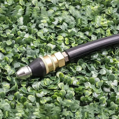 Pressure Washer Sewer Jetter Attachment for Stubborn Pipe Clogs 1/4 Inch Quick Connect Rotary Cleaning Tool for Household Drains Kitchen Bat