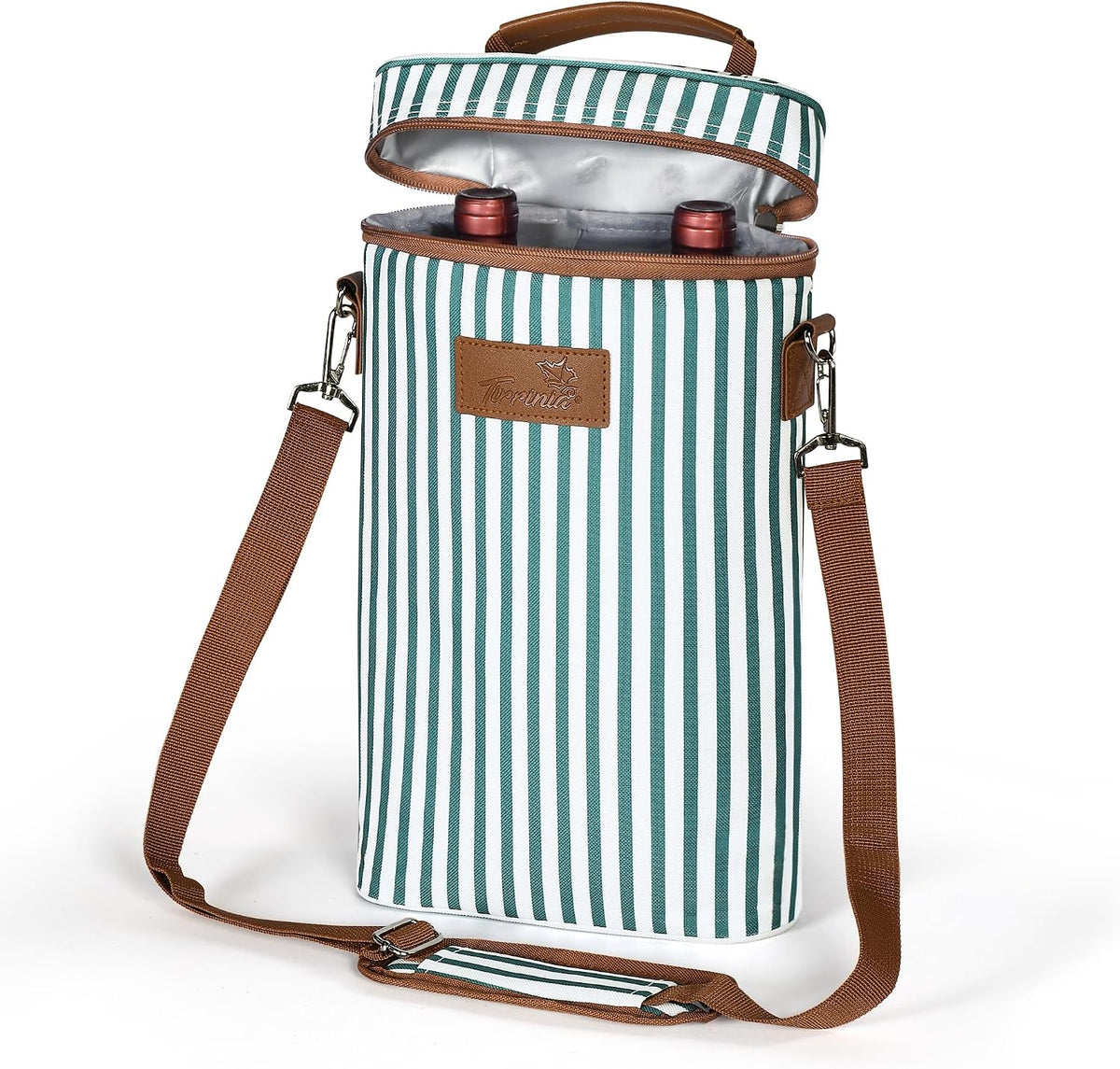 Sac de transport isotherme pour vin avec design rembourré | Glacière étanche pour voyages et fêtes