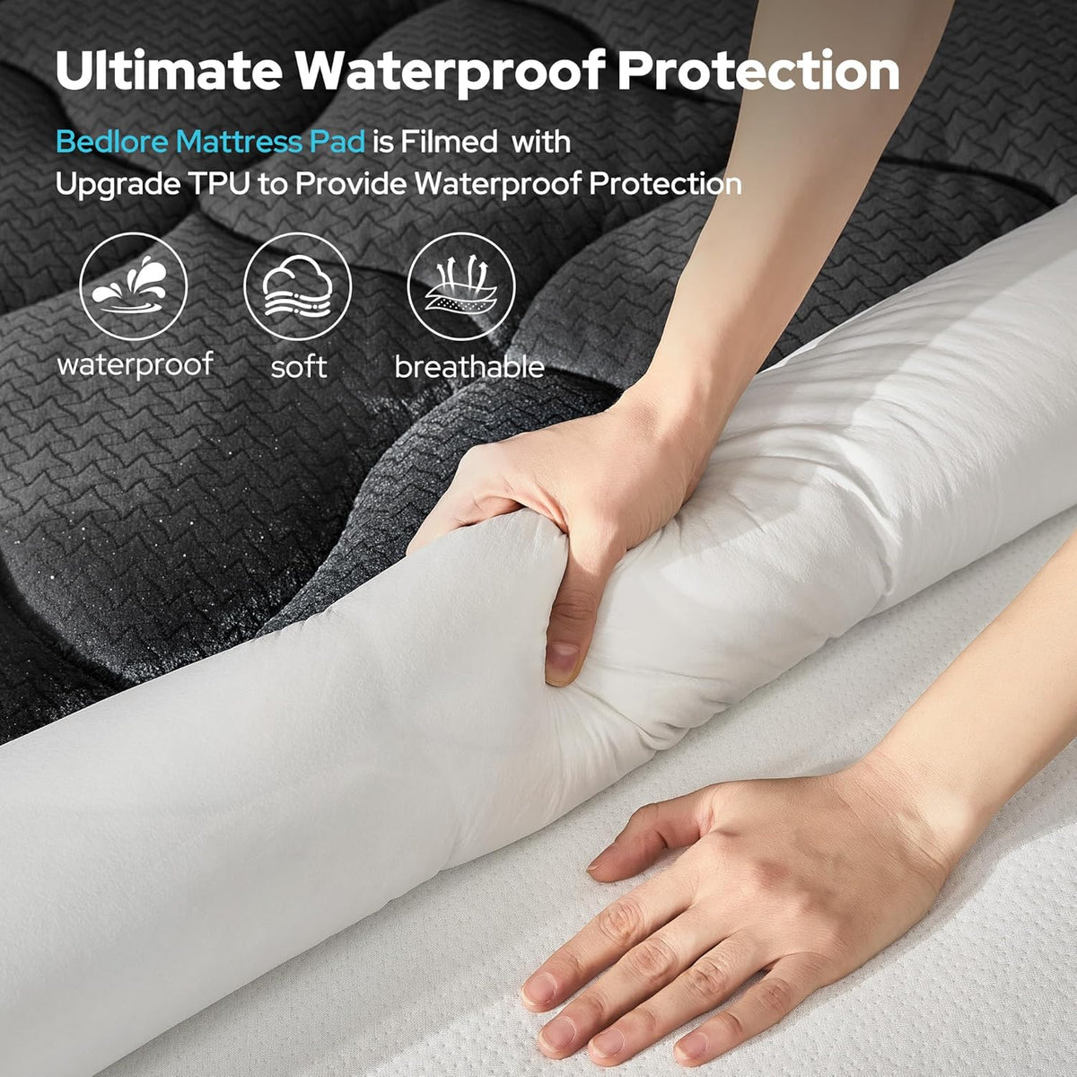 ComfortGuard | Protège-matelas imperméable à poches profondes | Respirant et silencieux pour un confort de sommeil optimal