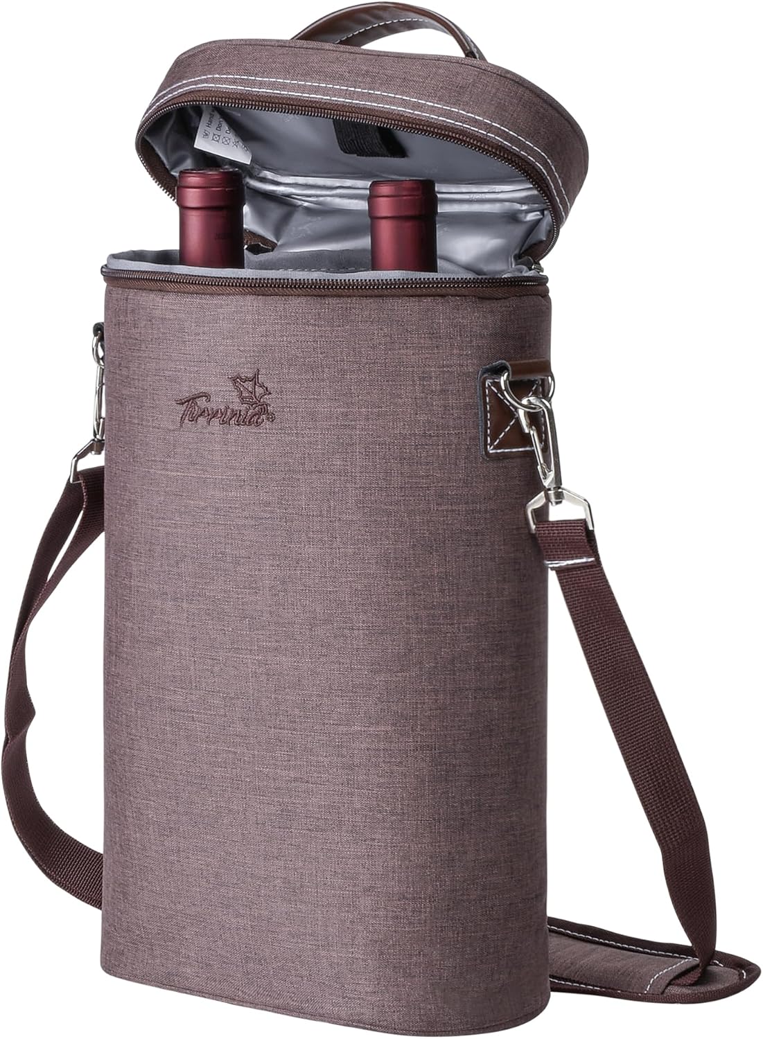 Sac de transport isotherme pour vin avec design rembourré | Glacière étanche pour voyages et fêtes
