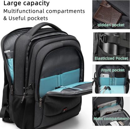 Tech-Ready Laptop Backpack with Charging Port, Anti-Theft Pocket & Multi-Day Compartments for Commute & Travel