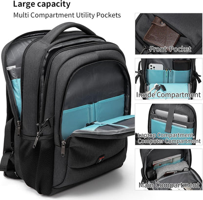 Tech-Ready Laptop Backpack with Charging Port, Anti-Theft Pocket & Multi-Day Compartments for Commute & Travel