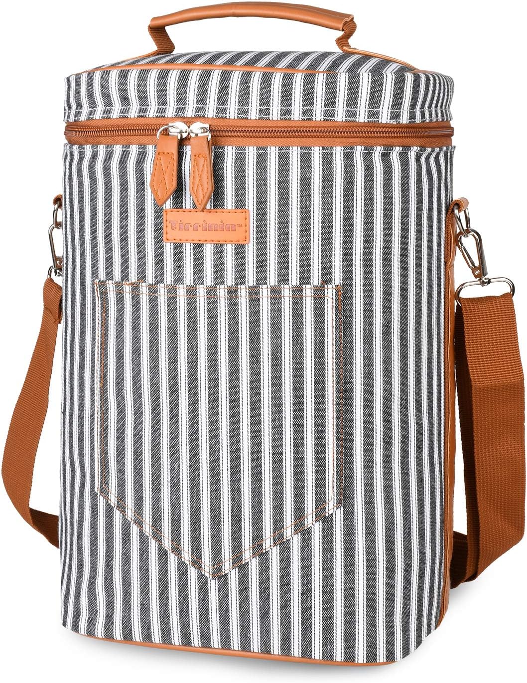 Sac de transport isotherme pour vin avec design rembourré | Glacière étanche pour voyages et fêtes