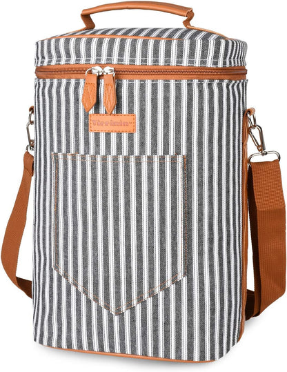 Sac de transport isotherme pour vin avec design rembourré | Glacière étanche pour voyages et fêtes