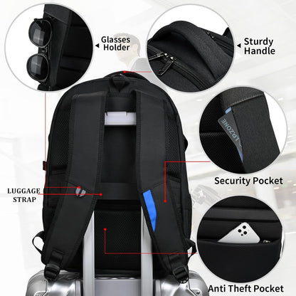 Tech-Ready Laptop Backpack with Charging Port, Anti-Theft Pocket & Multi-Day Compartments for Commute & Travel